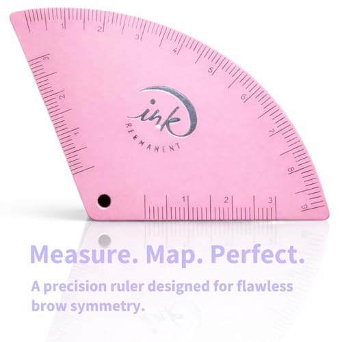 Ink Permanent Brow Mapping Kit with Ink Roller & Ruler