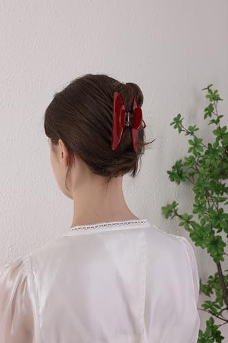 Acetate Claw Clips 4-Inch Cherry Red Hair Clips
