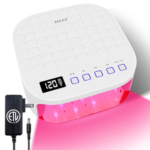 MEKK Cordless 54W UV LED Nail Lamp with Gentle Red Light