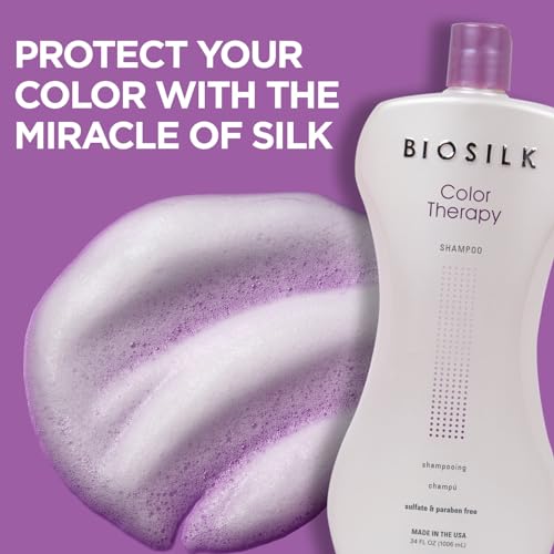 BioSilk Color Therapy Shampoo & Conditioner Duo, Gently Cleanses & Replenishes Moisture, Sulfate, Paraben, & Cruelty-Free, 34 Oz (Pack of 2)