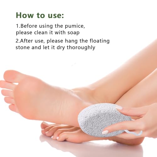 Borogo Natural Volcanic Pumice Stone Foot Callus Remover (4 Pack)