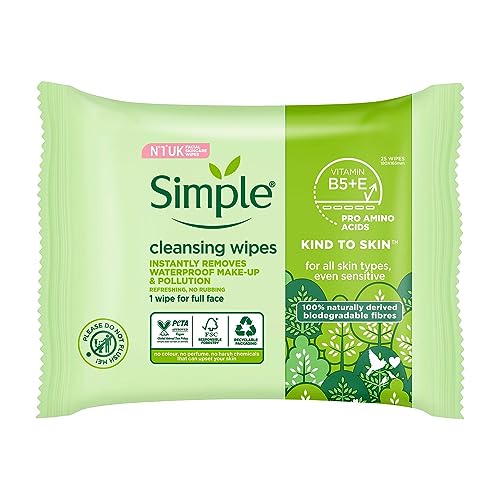 Simple Clean Face Wipes, Simple Clean Face Wipes, 25 Count (Pack of 1)