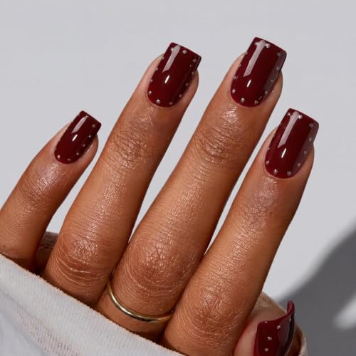 BTArtbox Press On Nails Short Square, 32ct Kit, 2+ Week Wear