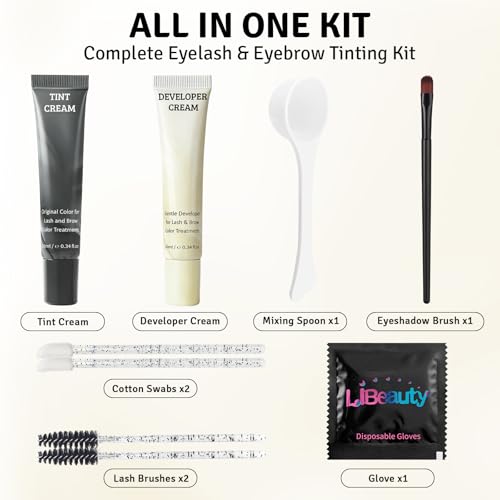 Libeauty Lash & Brow Color Kit - Instant Black Tint, 10ml