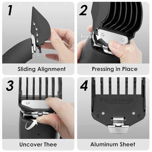 Clipper Guards for Wahl, Hair Clipper Attachments Set 10 12 16 with Metal Clip, 3 Cutting Lengths 1.25 inch/1.5 inch/2 inch, Premium Large Trimmer Combs Fits Most Full Size Wahl Clippers (3PCS, Black)