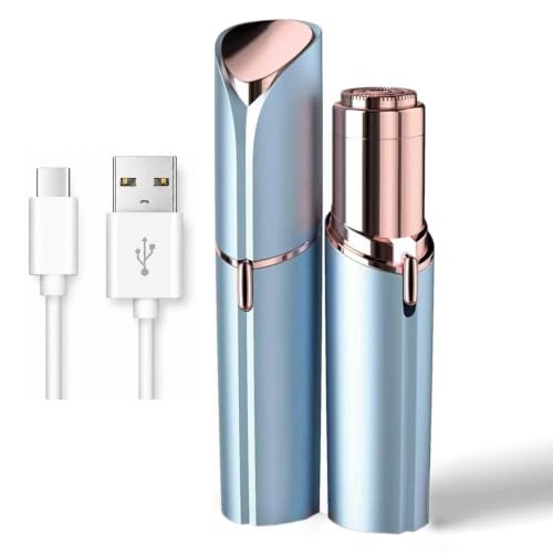 EVIEY Blue Rechargeable Facial Hair Remover for Women - Painless Face Shaver with Light