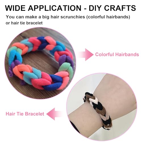 300Pcs Baby Hair Ties Soft Cotton Elastics No Pull