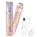 WNJ 2 in 1 Women Electric Shaver - Dual Head Bikini Trimmer - IPX7 Waterproof - Wet & Dry Use - Body Hair Trimmer and Facial Hair Remover for Bikini, Underarm Leg, Private Area, Arm, Body, Face