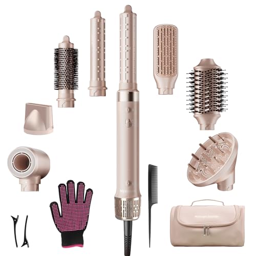 StyleVibe 8-in-1 Air Styler & Blow Dryer Brush with Travel Bag