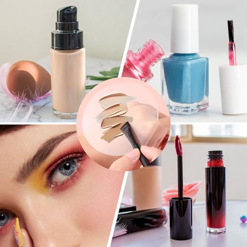 2 Pcs Handheld Acrylic Makeup Palette, Foundation Mixing Palette Nail Art Manicure Tray Clear Cosmetic Mixing Tray Apply for Foundation Eye Shadow Lipsticks Blending