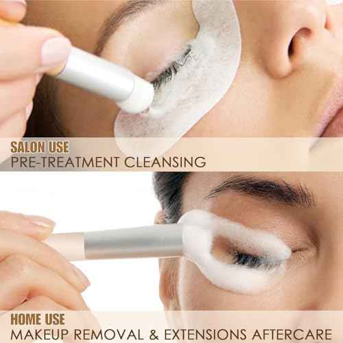 60ml Beige Lash Shampoo kit for Lash Extensions. Lash Wash for Eyelash Extensions & Natural Lashes. lash extension cleanser for Makeup Remover Oil & Sulfate Free for Salon and Home Use