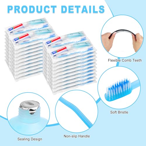 Gisdo 5 Kits Basic Toiletry Kits Homeless Personal Hygiene Kit Bulk Homeless Care Package Supplies Travel Toiletry Kit Homeless Hygiene Kit Bulk for Men Women Charity Toiletry Bag(10-IN-1)