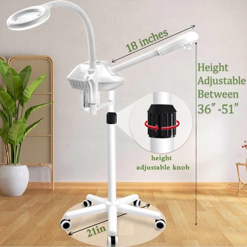 Professional Facial Steamer with 5X Magnifying Lamp & Ozone