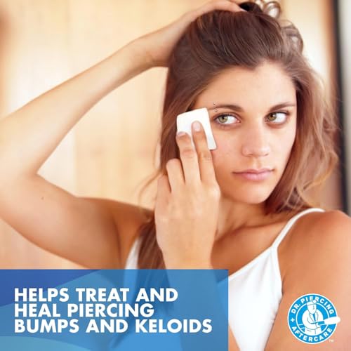 Saline Aftercare Wipes for Piercings - 50 Count Ear & Body Cleanser