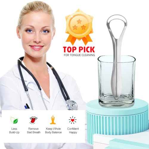 G.CATACC Metal Tongue Scraper for Adults & Kids, Stainless Steel Tongue Cleaner Scrubber for Oral Care - Reduce Bad Breath