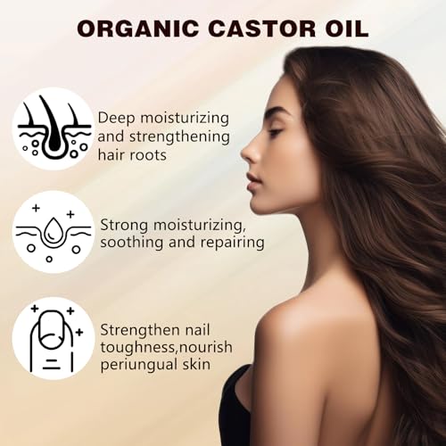 Organic Castor Oil Roll On with Rose Quartz – 100% Cold Pressed