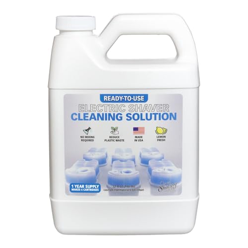 32oz Shaver Cleaning Solution & Easy Refill. Compatible with Braun Clean & Renew
