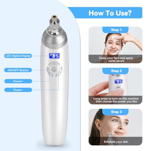 Diamond Microdermabrasion Facial Machine with 9 Heads & LCD