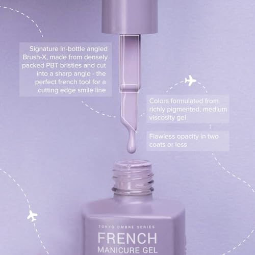Apres Nail French Manicure Set | Includes 5 Ombre Color | Each Bottle 15mL / 0.5 Fl Oz | 2022 Version (New York)