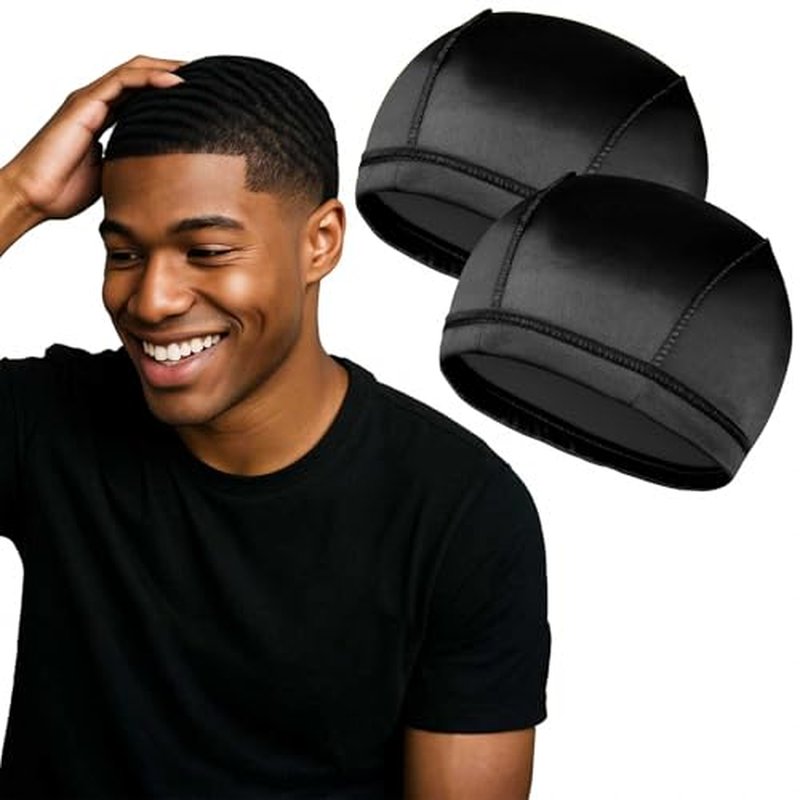 2PCS Silky Wave Caps for Men – Compression Caps for 360, 540, 720 Waves