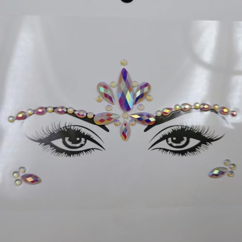 Glow in the Dark Face Jewels Rhinestone Stickers