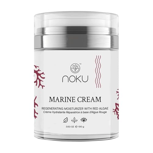 Noku Marine Cream 100ml ? Ultra-Hydrating Anti-Aging Moisturizer for Men & Women | Red Algae, Vegan Collagen & Argireline Peptides | Airless Jar, Vegan, Cruelty-Free, EWG VERIFIED