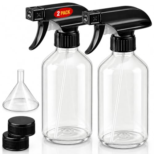 10 oz Plastic Spray Bottles 2-Pack - Leakproof, Adjustable Nozzle for Cleaning, Plants, Pet Care