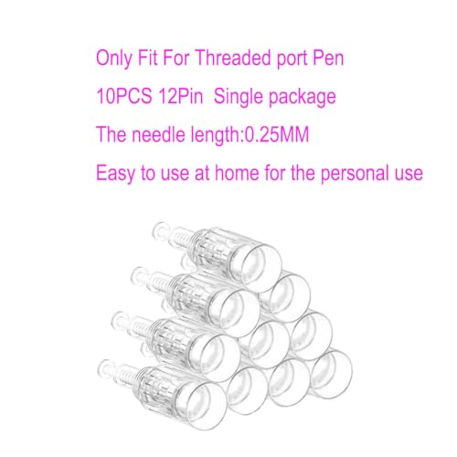 10pcs 12-Pin 0.25mm Microneedling Pen Cartridges
