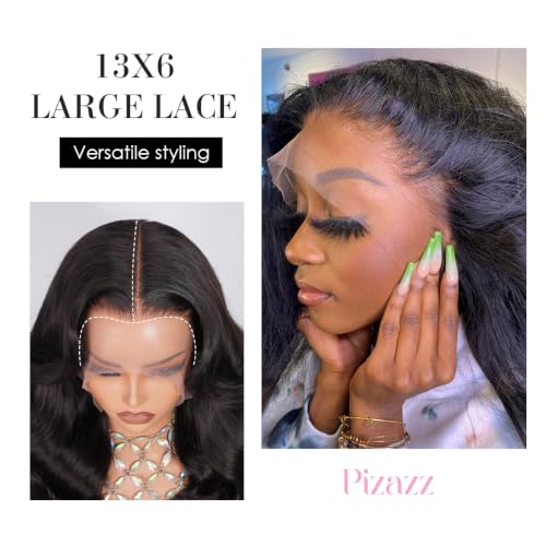 Pizazz 13x6 Body Wave Lace Front Wig 26 Inch Human Hair 180 Density