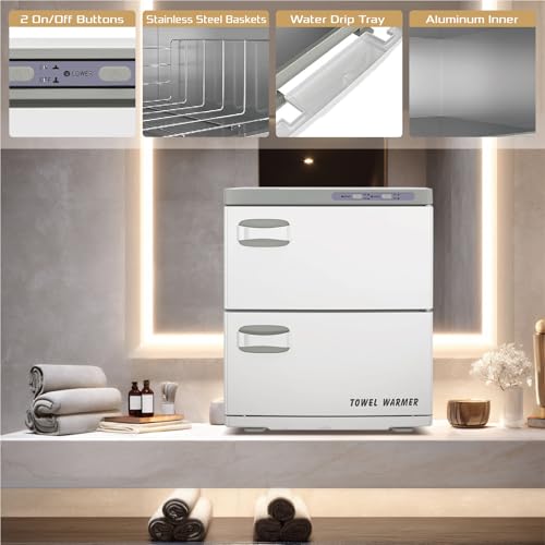 32L Premium Heated Towel Warmer Cabinet - Dual Compartment