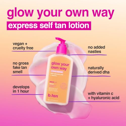 B.Tan Dark Self Tanning Lotion - 1 Hour Express Sunless Tanner
