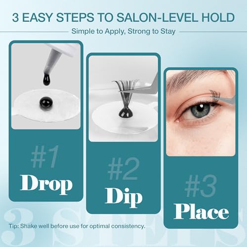 LASHVIEW Eyelash Cluster Glue Kit - Strong Hold, Waterproof, 5ml