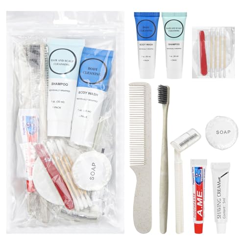 Disposable Travel Toiletry Kit Set - 100 Count Hygiene Essentials