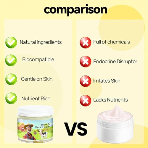 Grass-Fed Tallow & Honey Face Balm – Natural Moisturizer