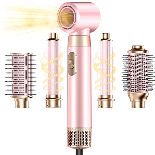 5-in-1 Hair Dryer Brush with Auto-Wrap Curler & Volumizer