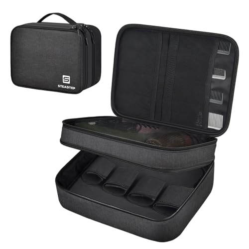 Barber Clipper Organizer Bag with Double-Layer Storage