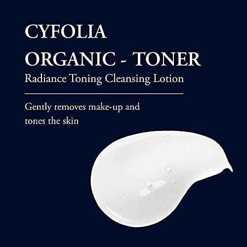 PHYTOMER Cyfolia Organic Face Toning Cleansing Lotion | Healthy, All-Natural Facial Toner| Certified Organic | Gentle Face Cleanser & Makeup Remover | for Radiant, Glowing, Refreshed Skin | 250 ml