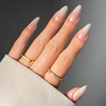 Glamnetic Medium Almond Press-On Nails - Glazed Nude Ombré