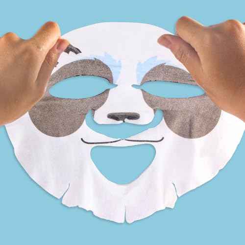 Animal Facial Mask Sheet Skincare, Beauty Facial Mask for Adults and Children. Facial Mask Sheet for Present, Spa Party, Birthday Party, Holiday, Made with Cotton (6 Pieces)