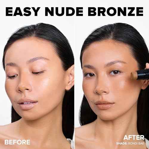 Nudestix Nudies Bronze All Over Matte Bronzing Stick ? 3-in-1 Cream Bronzer for Cheeks, Eyes & Lips with Built-In Brush | Natural Contour & Sun-Kissed Glow