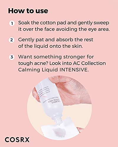 COSRX AC Collection Acne Calming Liquid Intensive, 4.22 fl.oz / 125ml | AHA, BHA Toner for Acne Prone Skin, Animal Testing Free, Parabens Free, Korean Skin Care