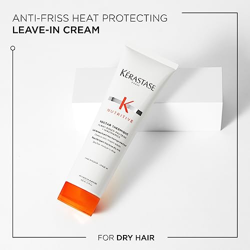 Kerastase Nectar Thermique Heat Protecting Cream - Anti-Frizz, Softness & Shine, Heat Protection, With Niacinamide, For Medium to Thick Dry Hair