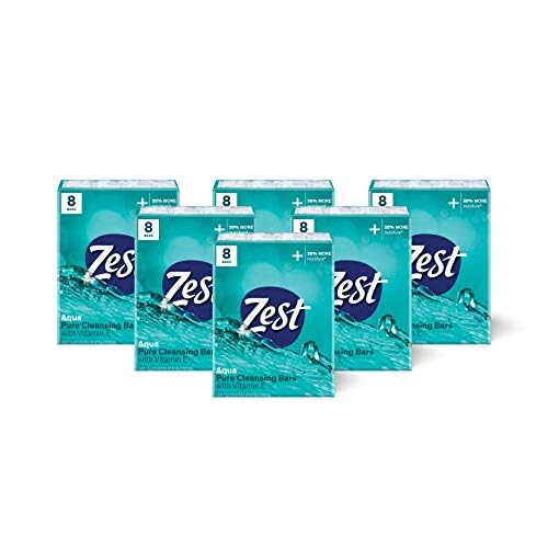 Zest Bar Bath Soap - Aqua, 8 Bar, 4 Fl Oz (Pack of 48)