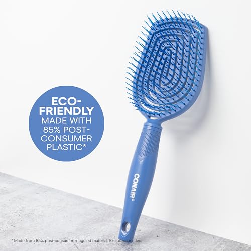 Conair Scalp Care Detangling Hairbrush Blue Aura - Wet & Dry Use - Pack of 1