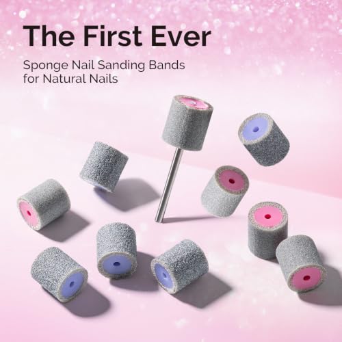 MelodySusie Sponge Nail Sanding Bands - 10Pc Set (120 & 240 Grit)