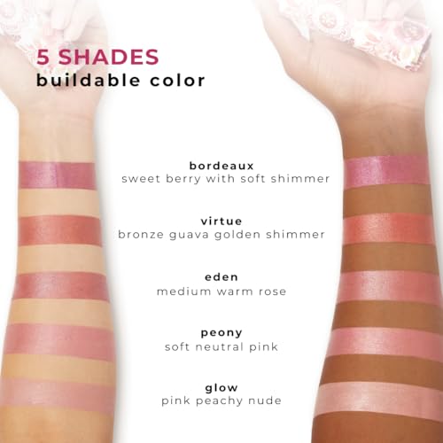 Honeybee Gardens Color Within Reach MultiStick, Eden, Soft Rose, Pink & Brown Undertones, Multipurpose Makeup, Natural Glow, Easy Application, Vegan, Cruelty-Free, Net Wt. 0.2 oz