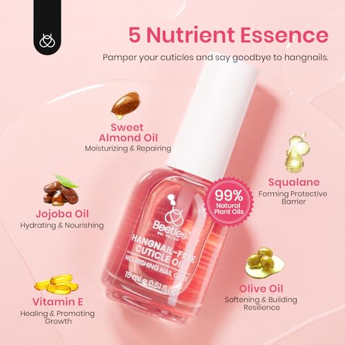 Beetles Natural Rose Cuticle Oil 15ml - Nourishing Nail & Cuticle Care