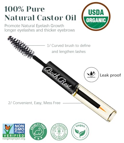 Organic Castor Oil Lash & Brow Growth Serum, 10ml