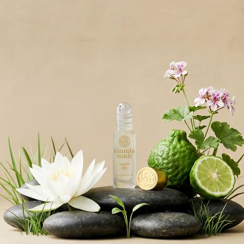 Kuumba Made Water Lily Fragrance Oil, Long-Lasting Small-Batch Perfume Roller, Vegan, Alcohol-Free, 0.15 Fl Oz