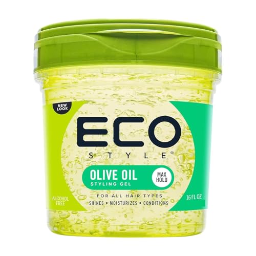 Eco Style Olive Oil Hair Gel - 8 oz Styling with Shine